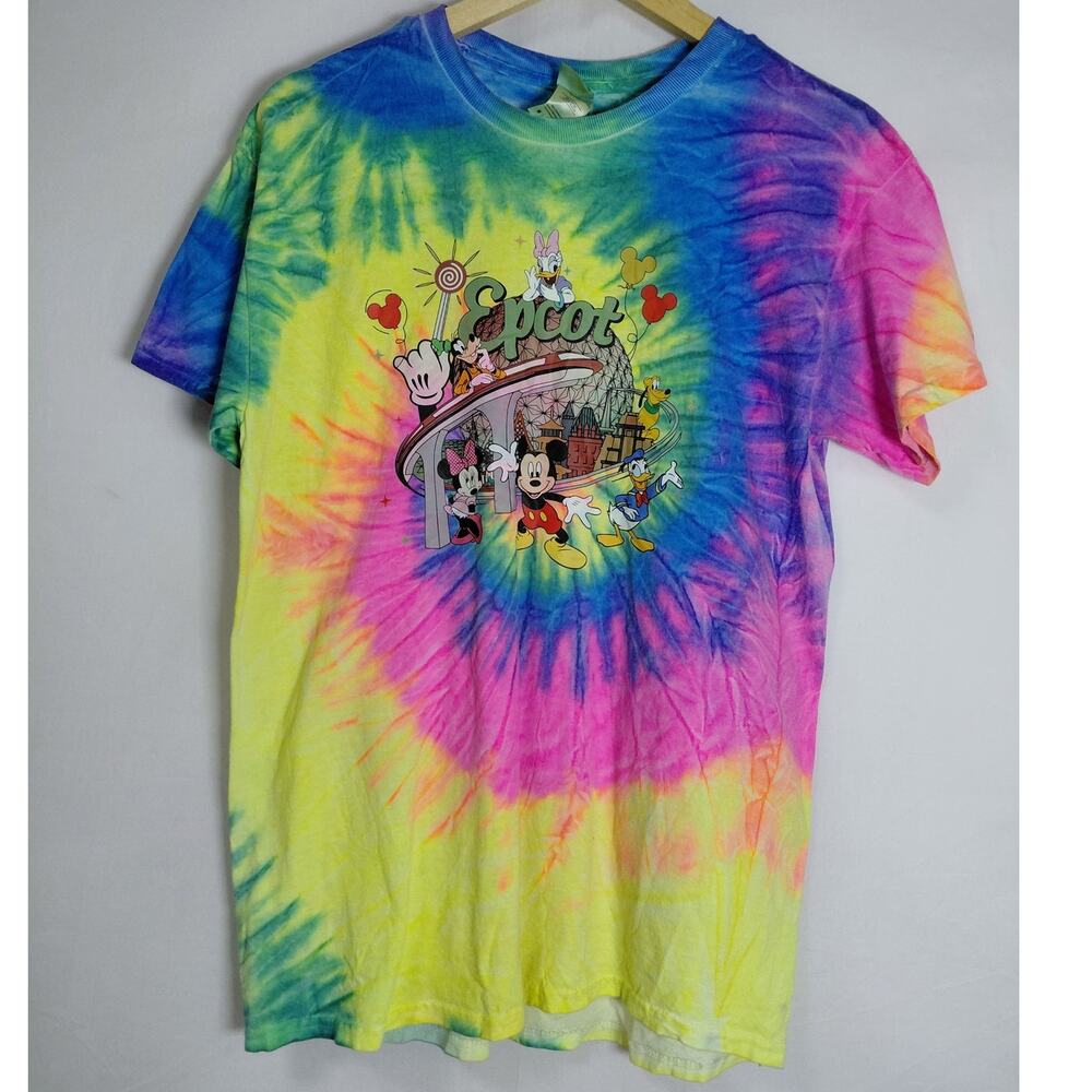 Colortone Multicolor Lightweight Graphic Jersey T-Shirt Women Size M